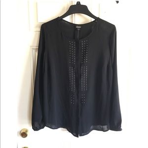 Simply Emma Black Chiffon Tunic